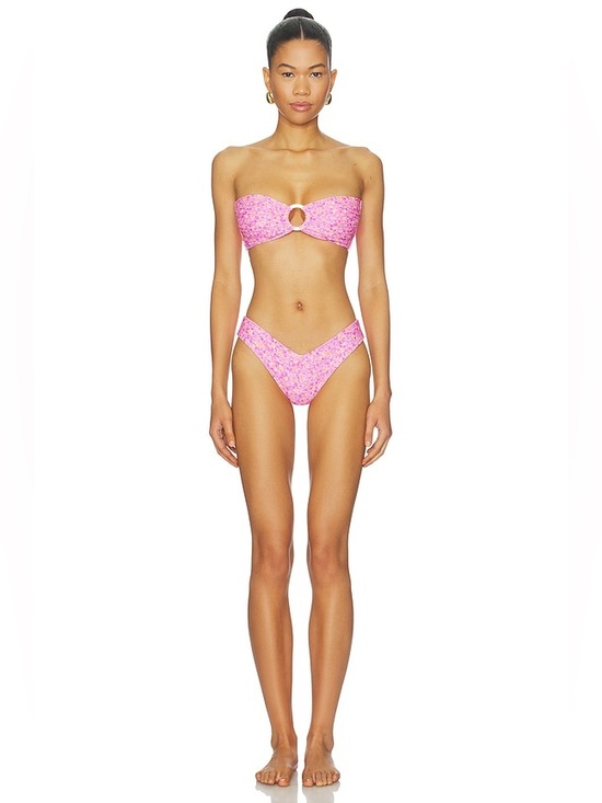 Kulani Kinis Other - Kulani Kinis Gelato Bloom Strapless Bandeau Bikini Top Floral | Size M